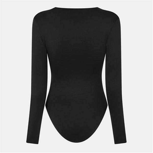 Jack Wills Second Skin Long Sleeve Bodysuit Black