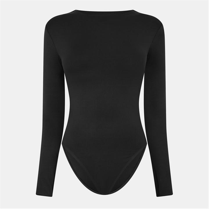Jack Wills Second Skin Long Sleeve Bodysuit Black