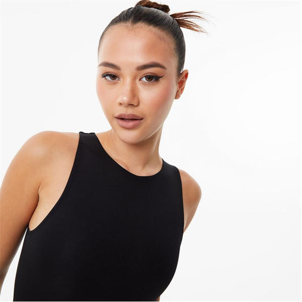 Jack Wills Second Skin Racer Bodysuit Black