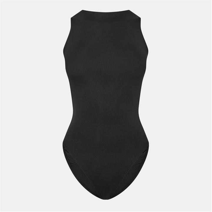 Jack Wills Second Skin Racer Bodysuit Black