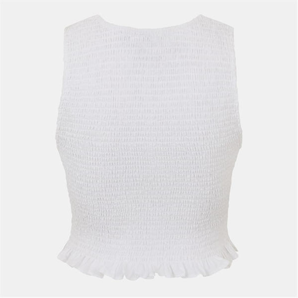 Jack Wills Shirred Tank Vintage White