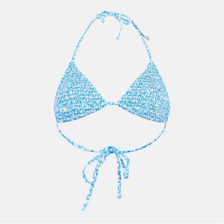 Jack Wills Shirred Triangle Bikini Top Marina Ditsy