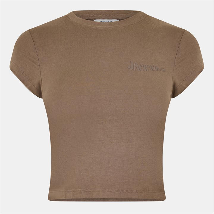 Jack Wills Short Sleeve Baby T Shirt Mocha