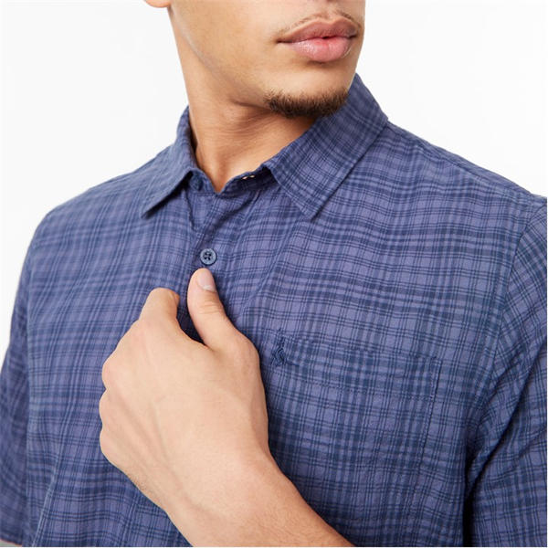 Jack Wills Short Sleeve Check Shirt Indigo