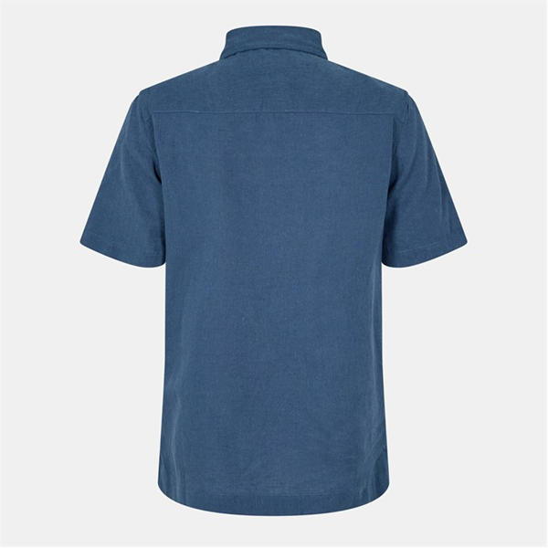 Jack Wills Short Sleeve Linen Shirt Navy