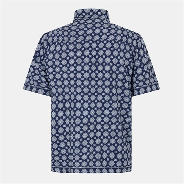 Jack Wills Short Sleeve Printed Shirt Navy