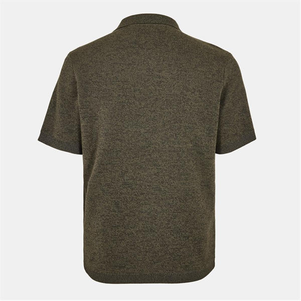 Jack Wills Short Sleeve Zip Knit Polo Iron/Khaki