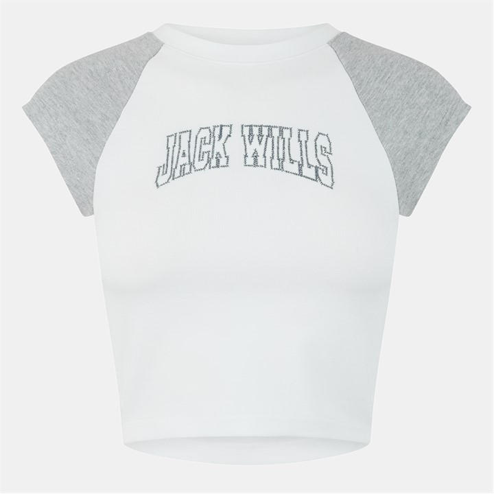 Jack Wills Shrunk Baby Tee White