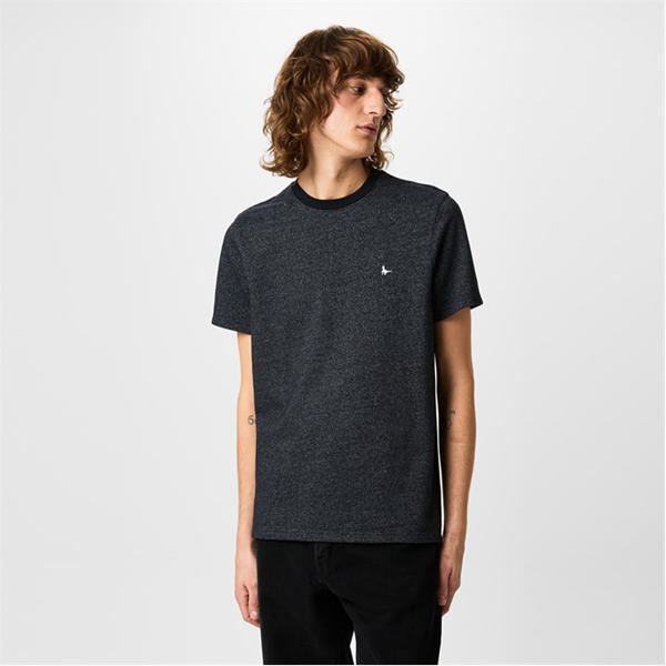 Jack Wills Siro Ribbed T Shirt Black/White