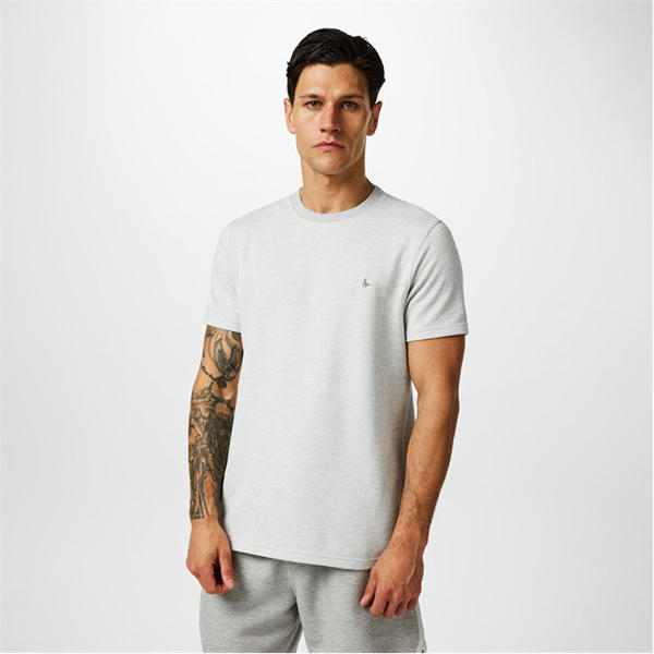 Jack Wills Siro Ribbed T Shirt Grey/White