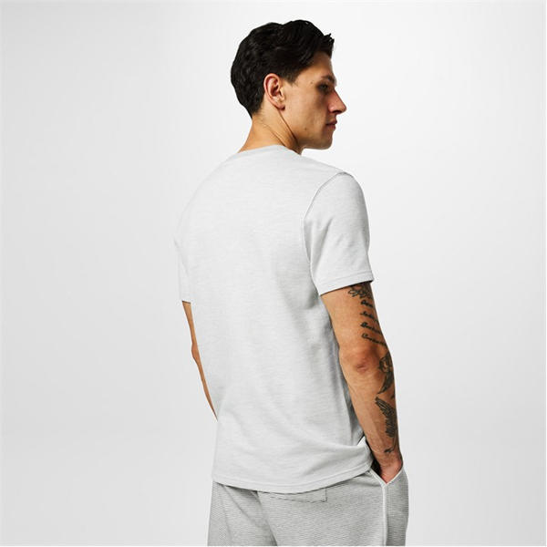 Jack Wills Siro Ribbed T Shirt Grey/White