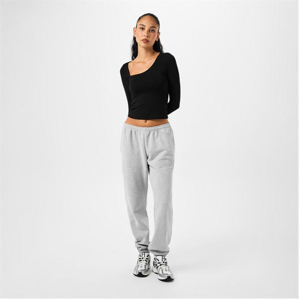 Jack Wills Slash Long Sleeve Top Womens Black