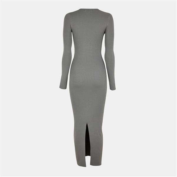 Jack Wills Slash Midi Dress Khaki