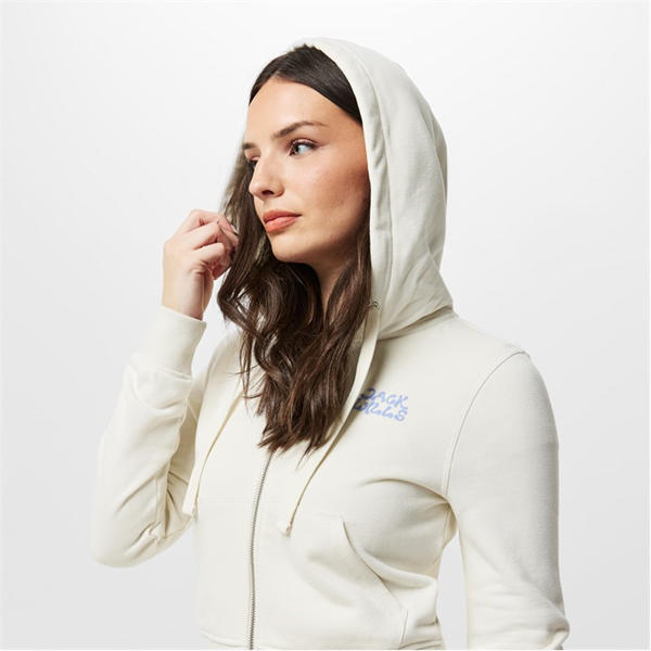 Jack Wills Slim Zip Through Hoodie Vintage White