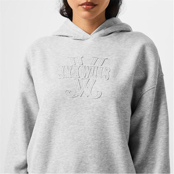 Jack Wills Slouchy Hoodie Grey Marl