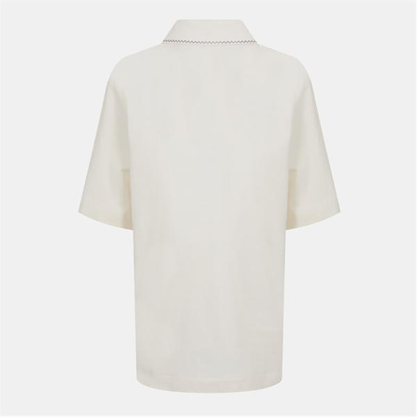 Jack Wills Slouchy Polo Shirt Vintage White