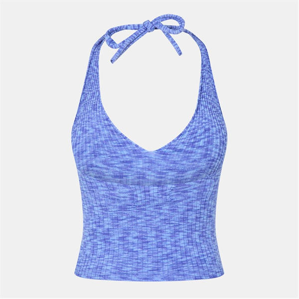 Jack Wills Space Dye Knit Top Blue Space Dye