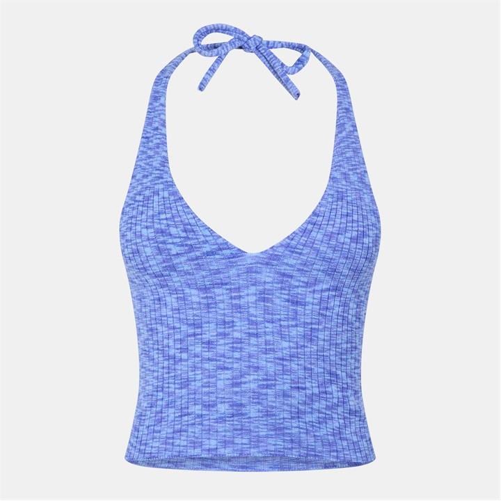 Jack Wills Space Dye Knit Top Blue Space Dye