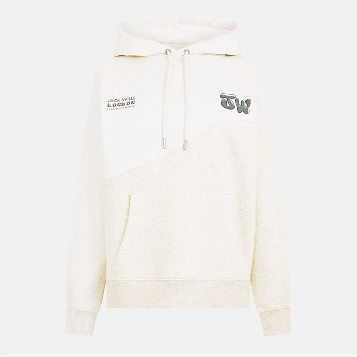 Jack Wills Splice Hoodie Oat Marl