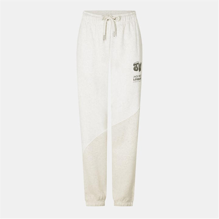 Jack Wills Splice Jogging Bottoms Womens Oat Marl
