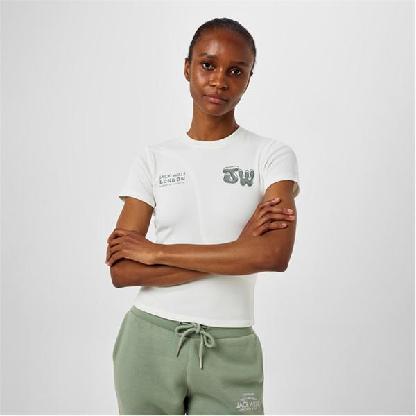 Jack Wills Splice T Shirt Vintage White