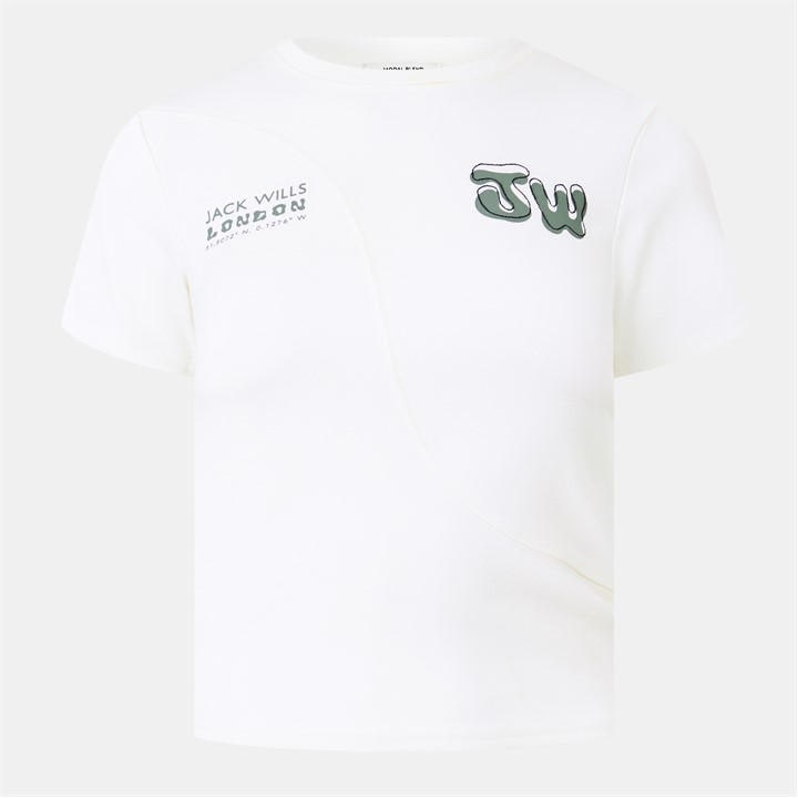 Jack Wills Splice T Shirt Vintage White