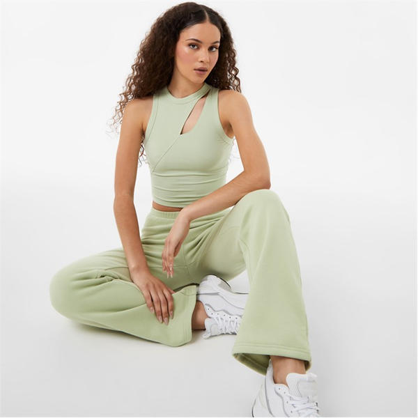 Jack Wills Spliced Rib Tank Laurel Green