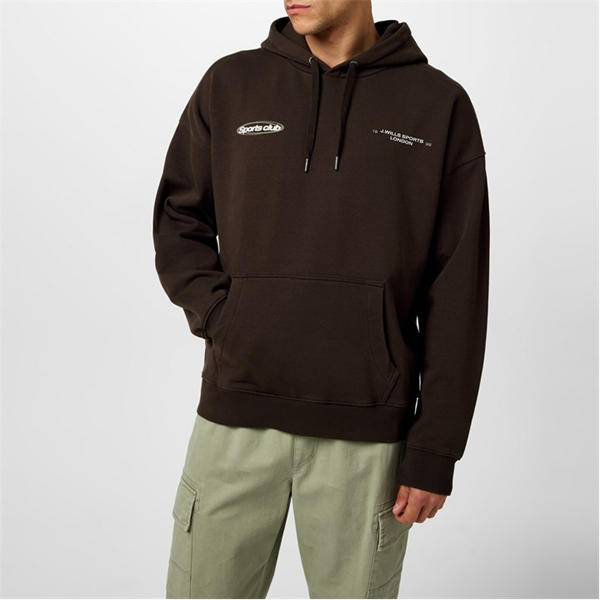 Jack Wills Sports Club Hoodie Coffee