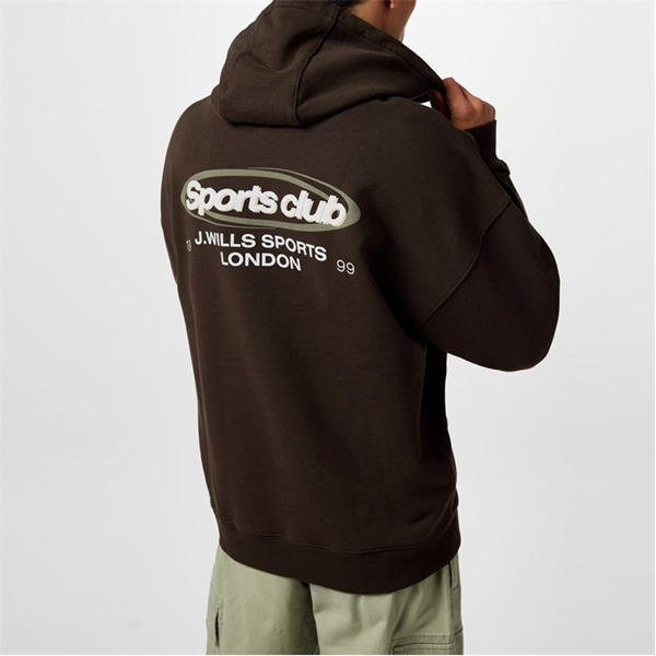 Jack Wills Sports Club Hoodie Coffee