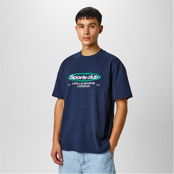 Jack Wills Sports Club T Shirt Navy