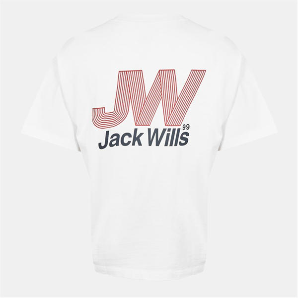 Jack Wills Sporty Initial T Shirt White