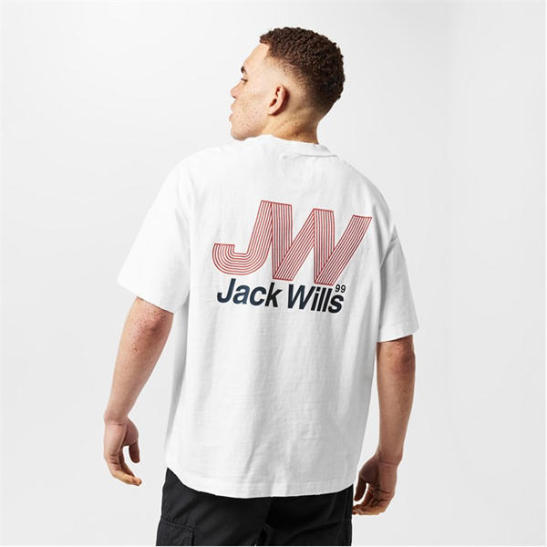 Jack Wills Sporty Initial T Shirt White