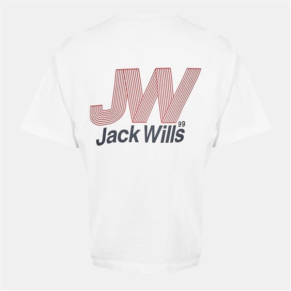 Jack Wills Sporty Initial T Shirt White