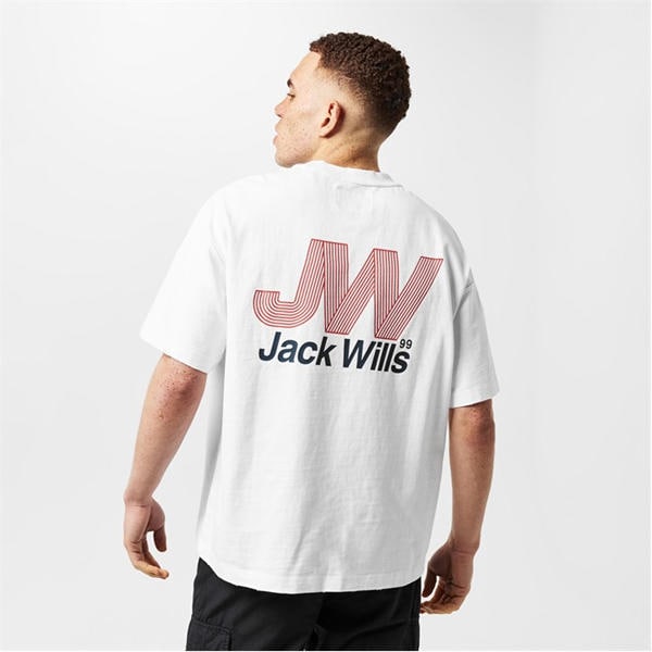 Jack Wills Sporty Initial T Shirt White