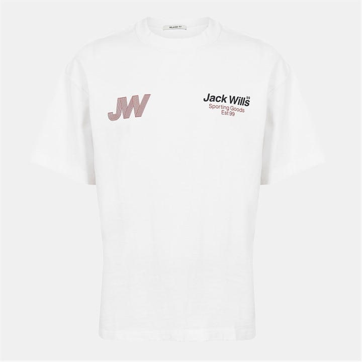 Jack Wills Sporty Initial T Shirt White