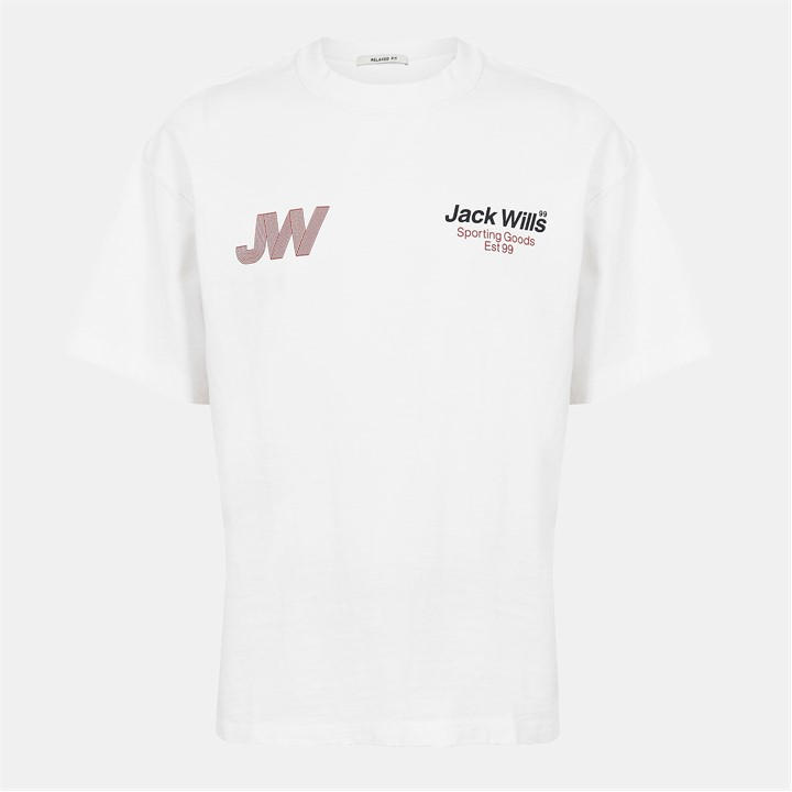 Jack Wills Sporty Initial T Shirt White