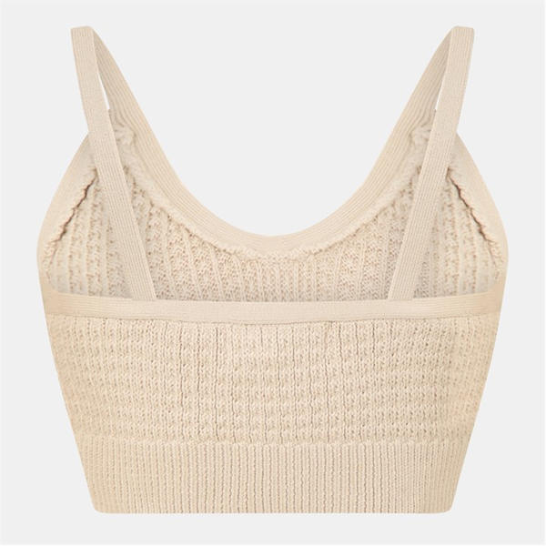Jack Wills Stitchy Knit Bralette Stone