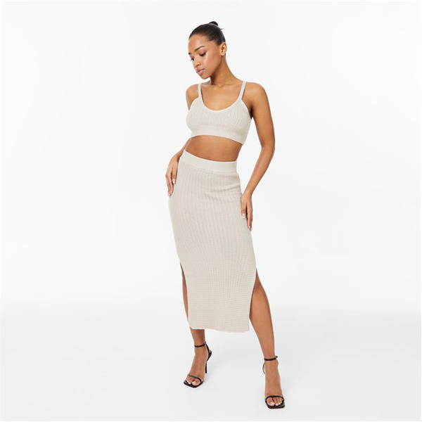 Jack Wills Stitchy Knit Bralette Stone