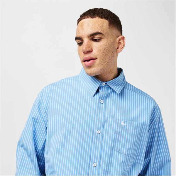 Jack Wills Stripe Shirt Sky Blue