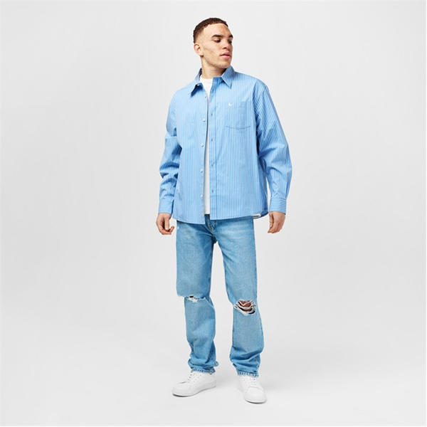 Jack Wills Stripe Shirt Sky Blue