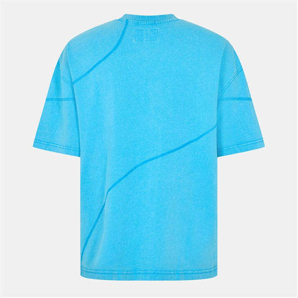 Jack Wills Sunbleach Cut & Sew T Shirt Cyan