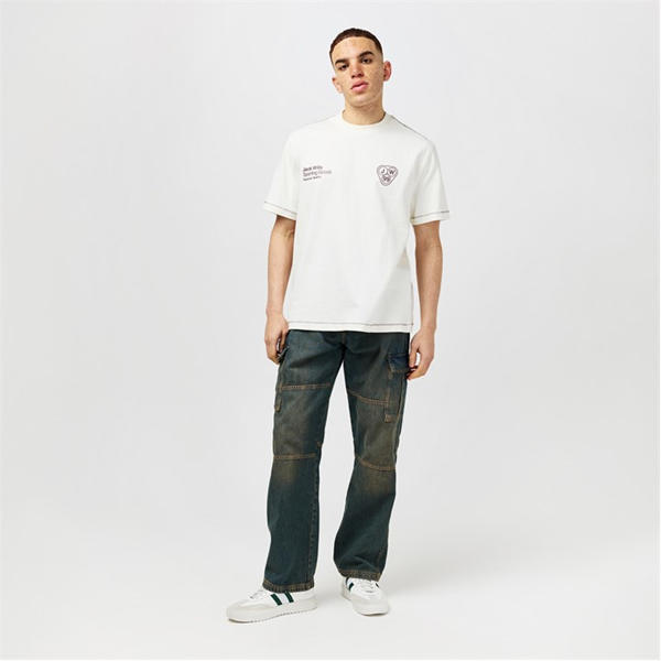 Jack Wills Superior T Shirt Mens Cream