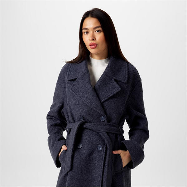 Jack Wills Tailored Trench Coat Ink Blue