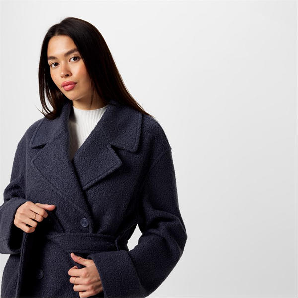 Jack Wills Tailored Trench Coat Ink Blue