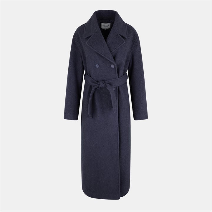 Jack Wills Tailored Trench Coat Ink Blue
