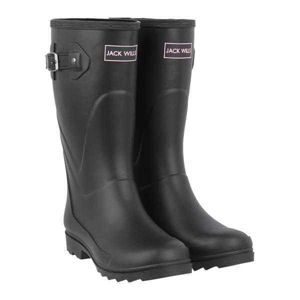 Jack Wills Tall Welly Ld54 Black