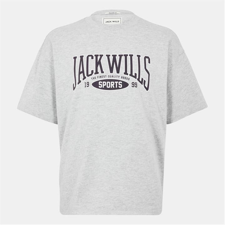Jack Wills Team T Shirt Grey Marl