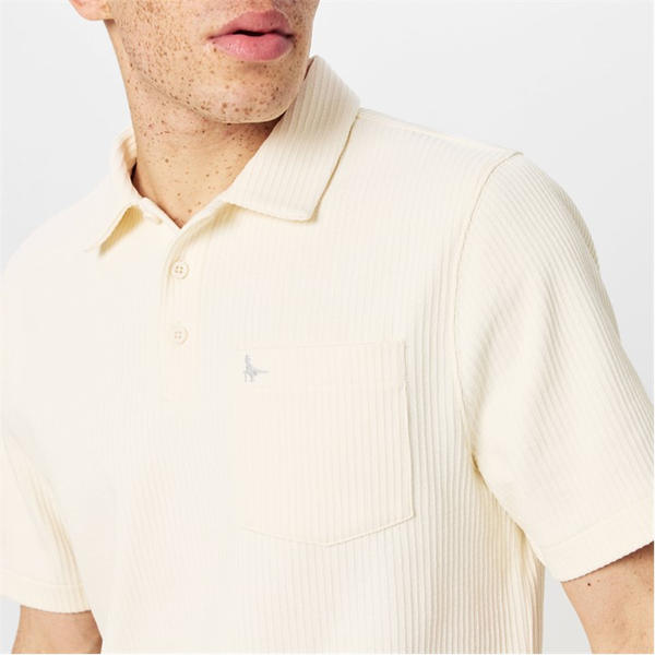 Jack Wills Texture Polo Sn53 Bone White