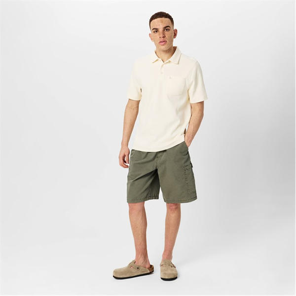 Jack Wills Texture Polo Sn53 Bone White