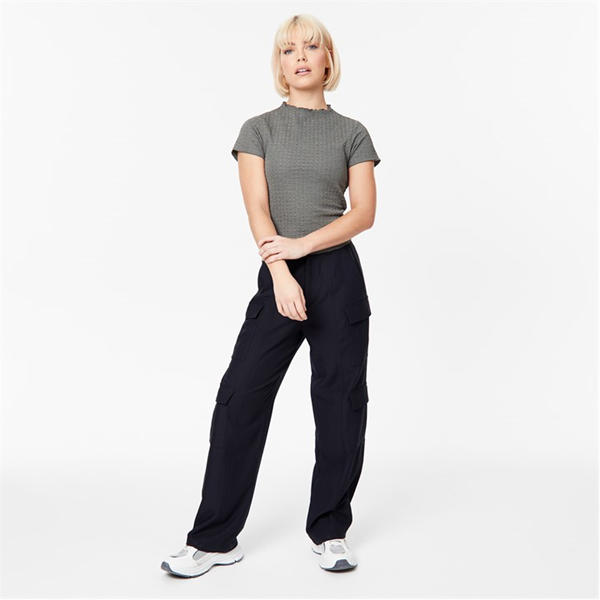 Jack Wills Textured Open Back Top Muted Khaki